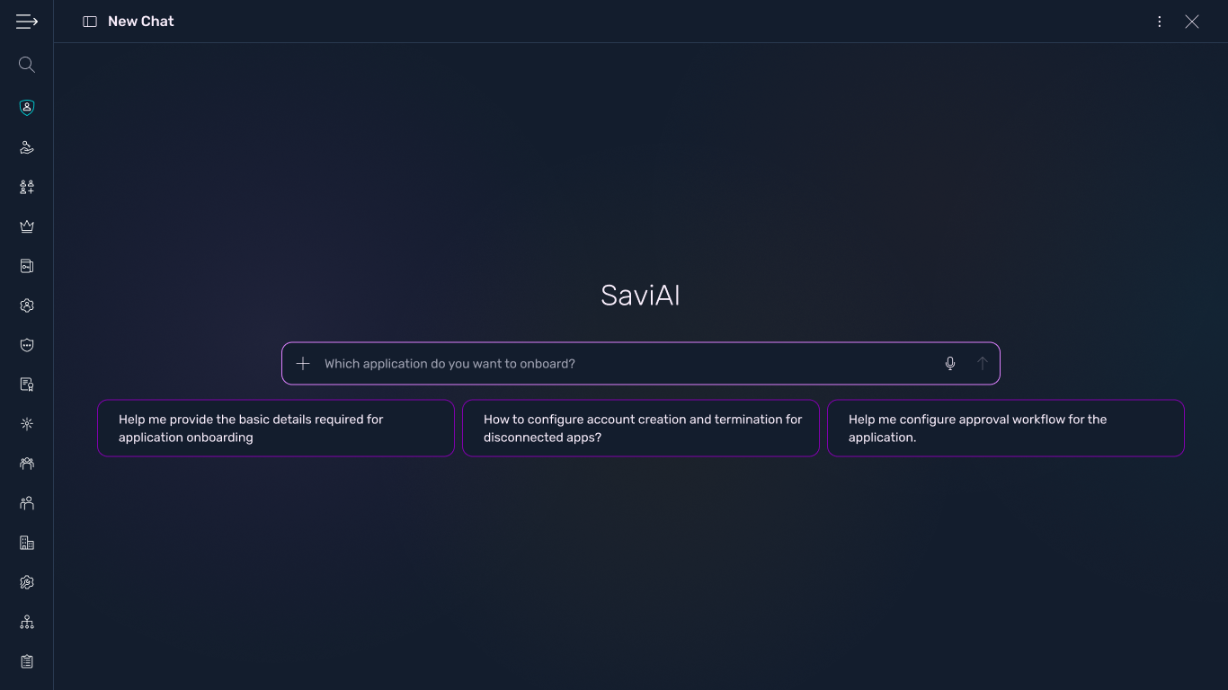 SaviAI onboarding start screen
